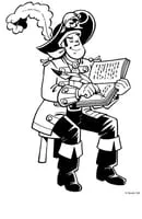 Piet Piraat kleurplaat 2